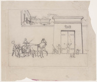 KT 1675
          <br/>
          Egyptische hoogwaardigheidsbekleder met paard en wagen voor een gesloten poort
          <br/>
          <em>Famars Testas, Willem de (1834-1896)</em>